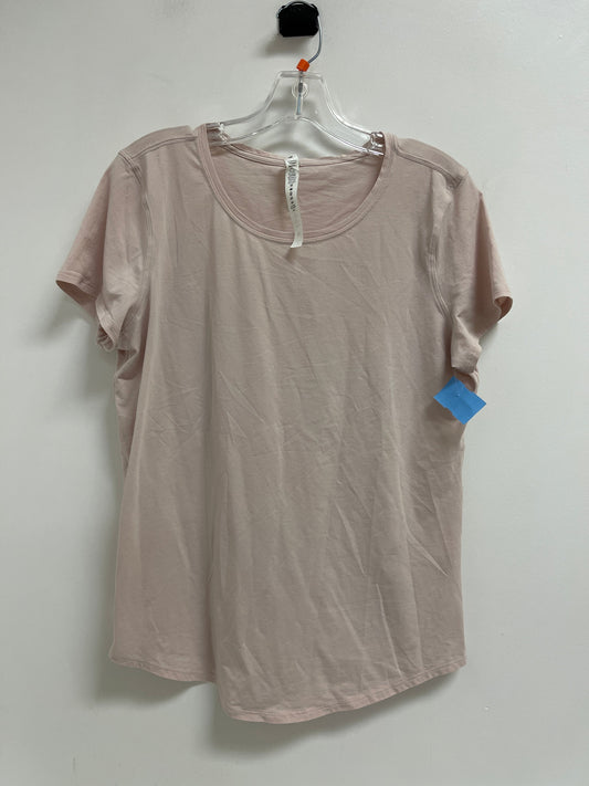 Athletic Top Short Sleeve By Lululemon In Pink, Size: 10