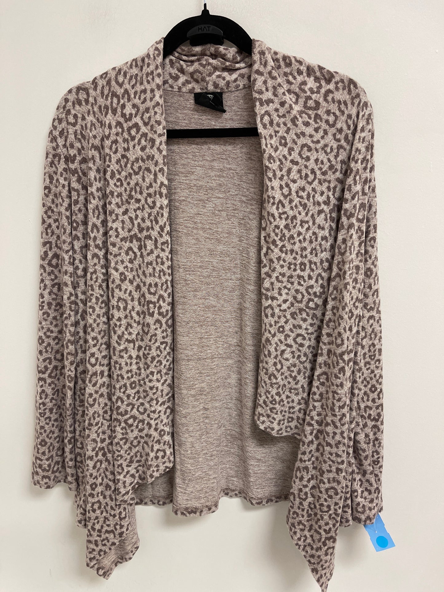 Sweater Cardigan By Bobeau In Animal Print, Size: Xl