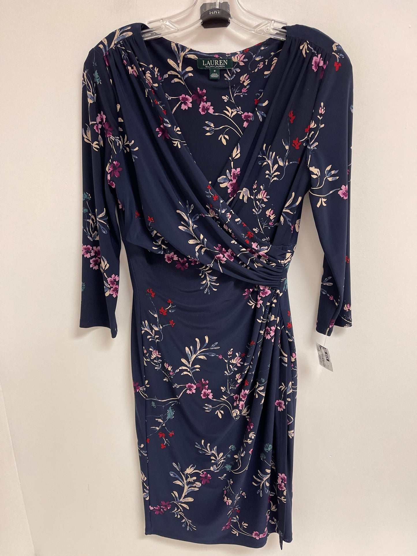 Dress Casual Midi By Lauren By Ralph Lauren In Navy, Size: M