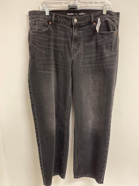 Jeans Boyfriend By Old Navy In Black Denim, Size: 12