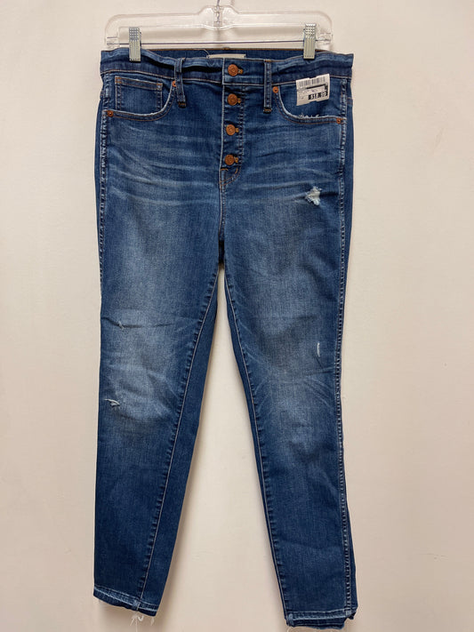 Jeans Skinny By Madewell In Blue Denim, Size: 10