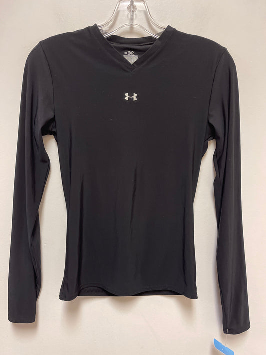 Athletic Top Long Sleeve Crewneck By Under Armour In Black, Size: M