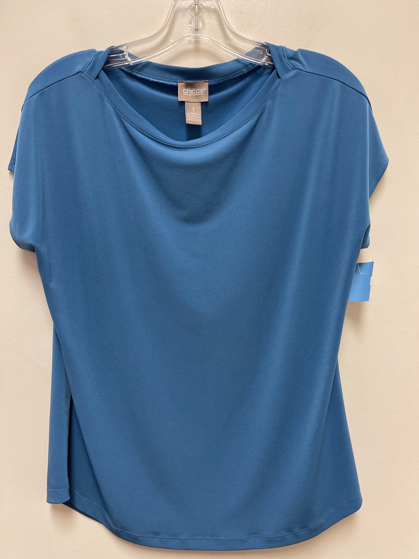 Top Short Sleeve By Chicos In Blue, Size: M