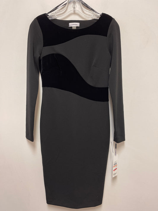 Dress Casual Midi By Calvin Klein In Black, Size: Xs