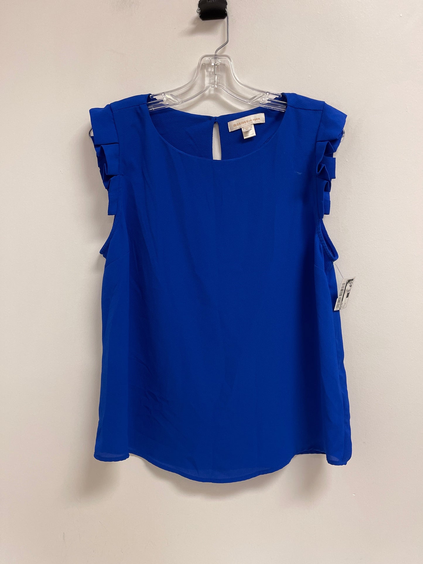 Top Short Sleeve By Monteau In Blue, Size: Xl