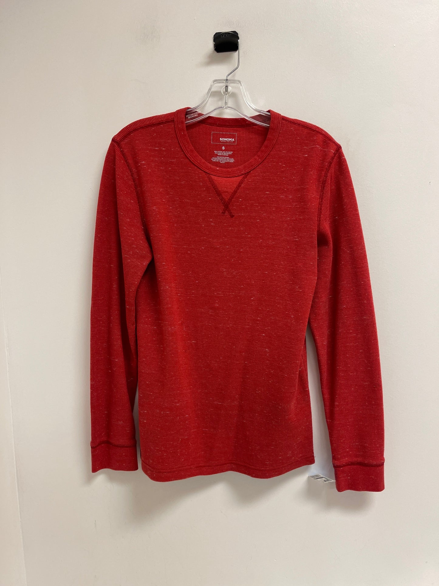 Top Long Sleeve By Sonoma In Red, Size: S