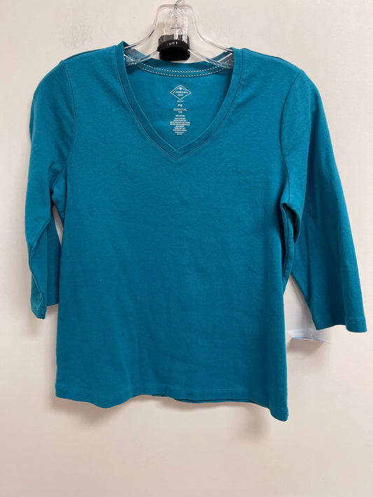 Top Long Sleeve By St Johns Bay In Blue, Size: Sp