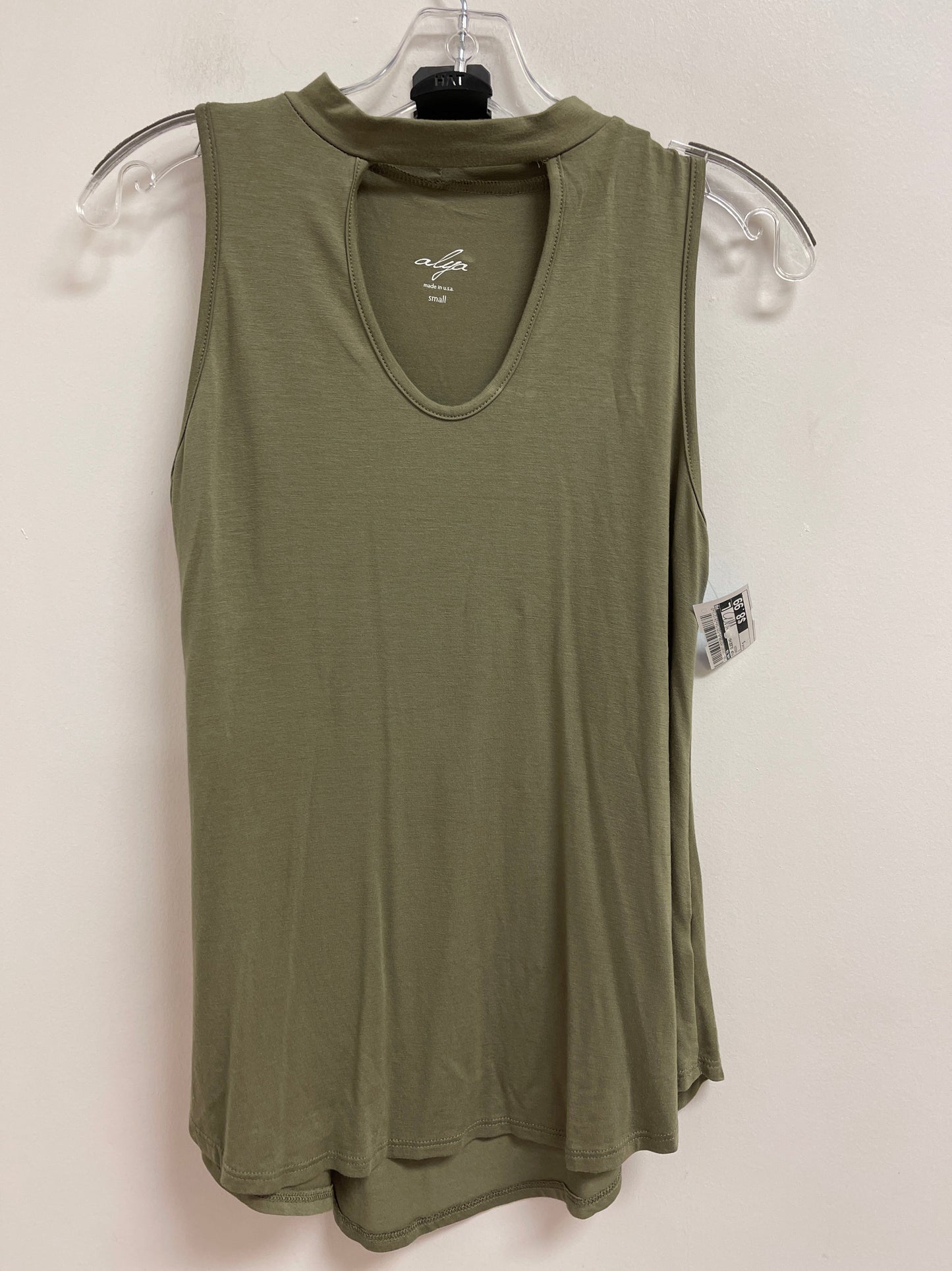 Top Sleeveless By Alya In Green, Size: S