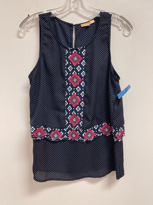 Top Sleeveless By Skies Are Blue In Navy, Size: S