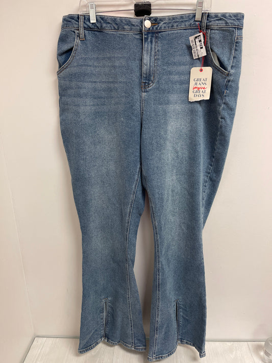 Jeans Flared By Clothes Mentor In Blue Denim, Size: 16