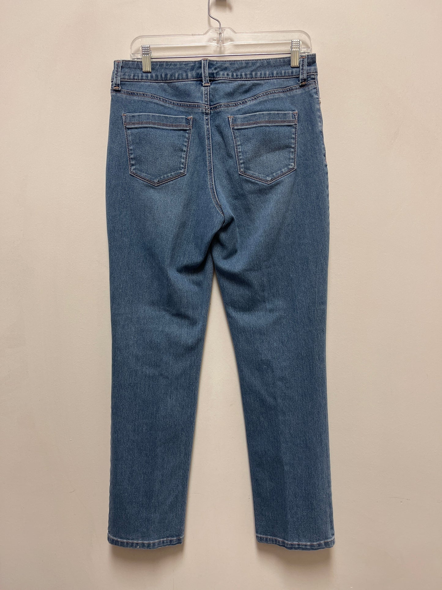 Jeans Straight By Bandolino In Blue Denim, Size: 10