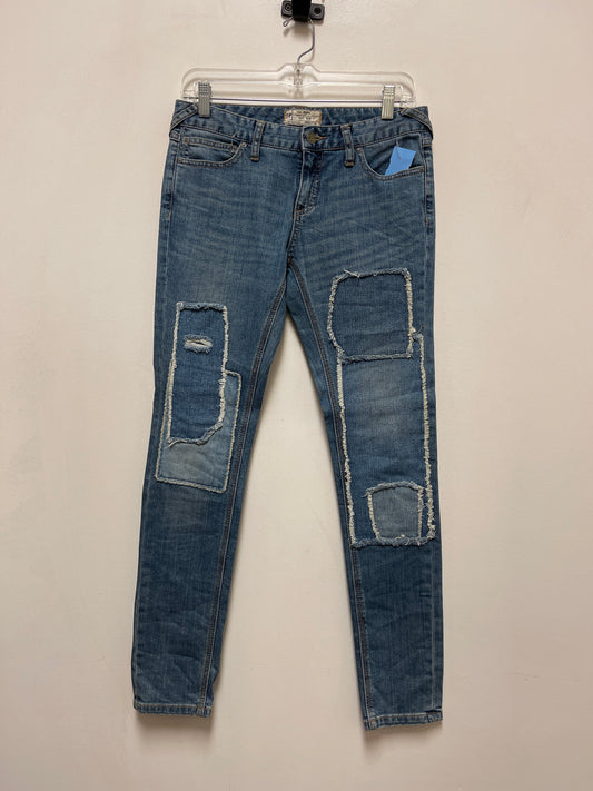 Jeans Skinny By Free People In Blue Denim, Size: 4