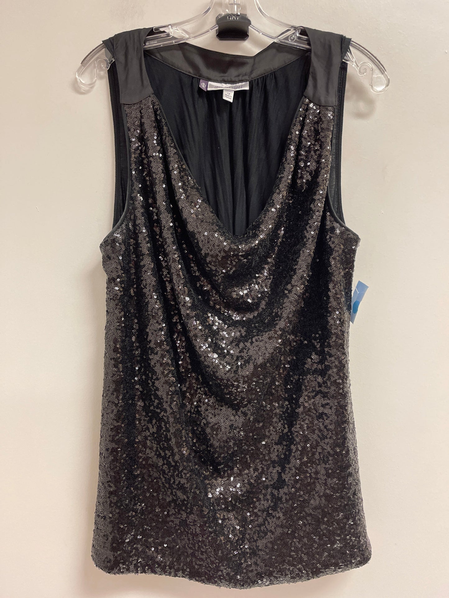 Top Sleeveless By Jennifer Lopez In Black, Size: 1x