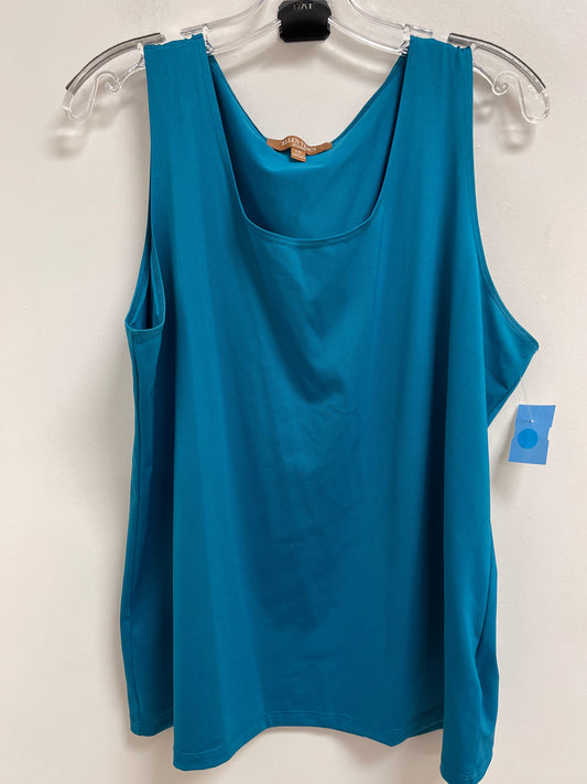 Tank Top By Ellen Tracy In Blue, Size: 1x