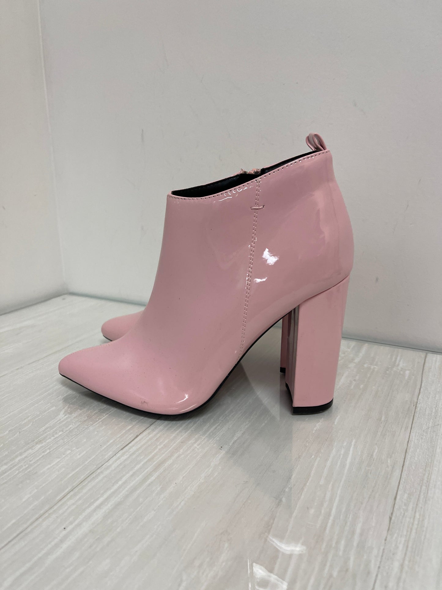 Boots Ankle Heels By Qupid In Pink, Size: 9