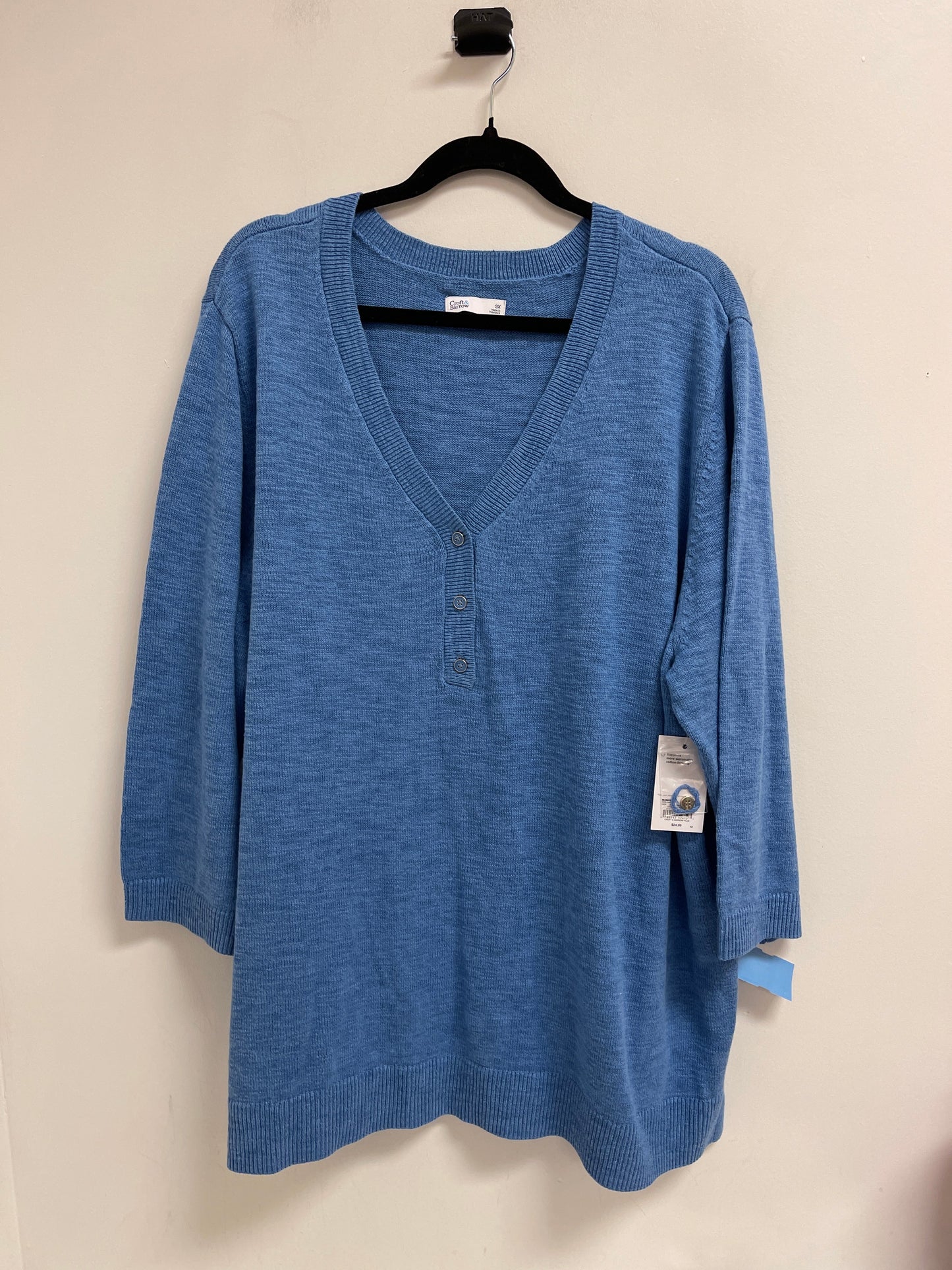 Sweater By Croft And Barrow In Blue, Size: 3x