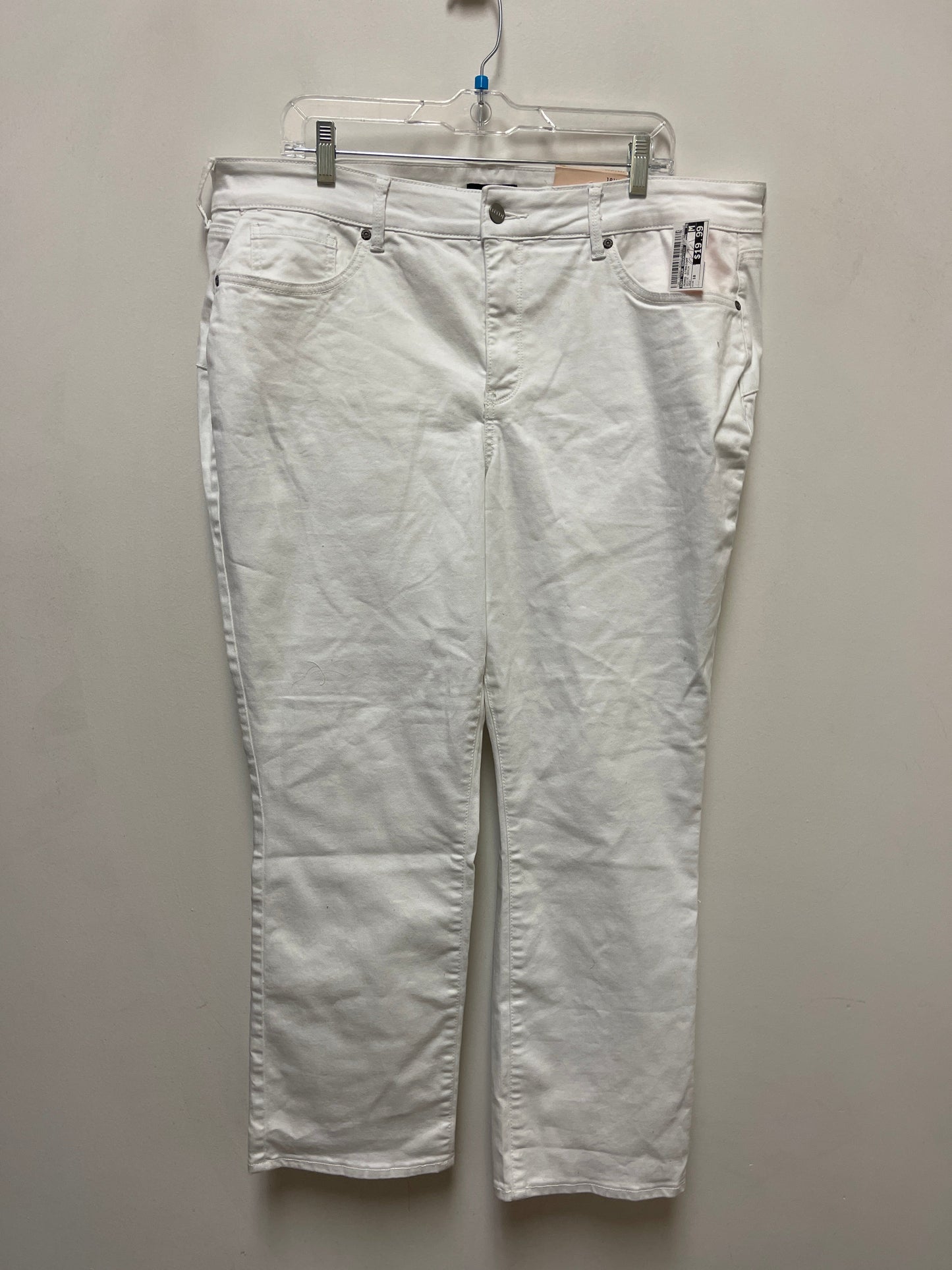 Jeans Straight By Not Your Daughters Jeans In White Denim, Size: 18