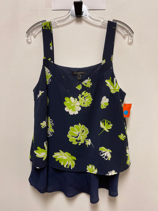 Top Sleeveless By Banana Republic In Navy, Size: L