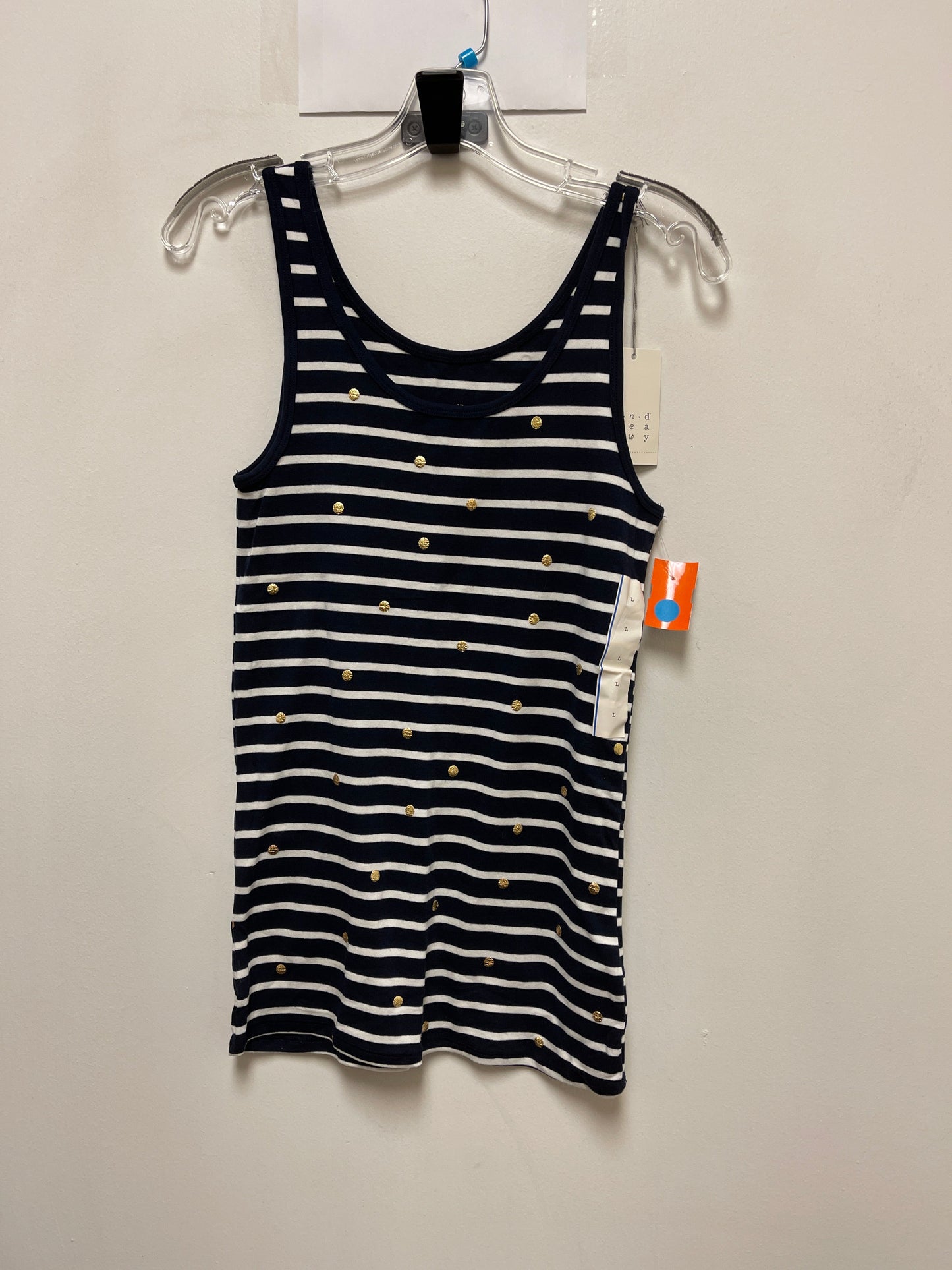 Top Sleeveless By A New Day In Blue & White, Size: L