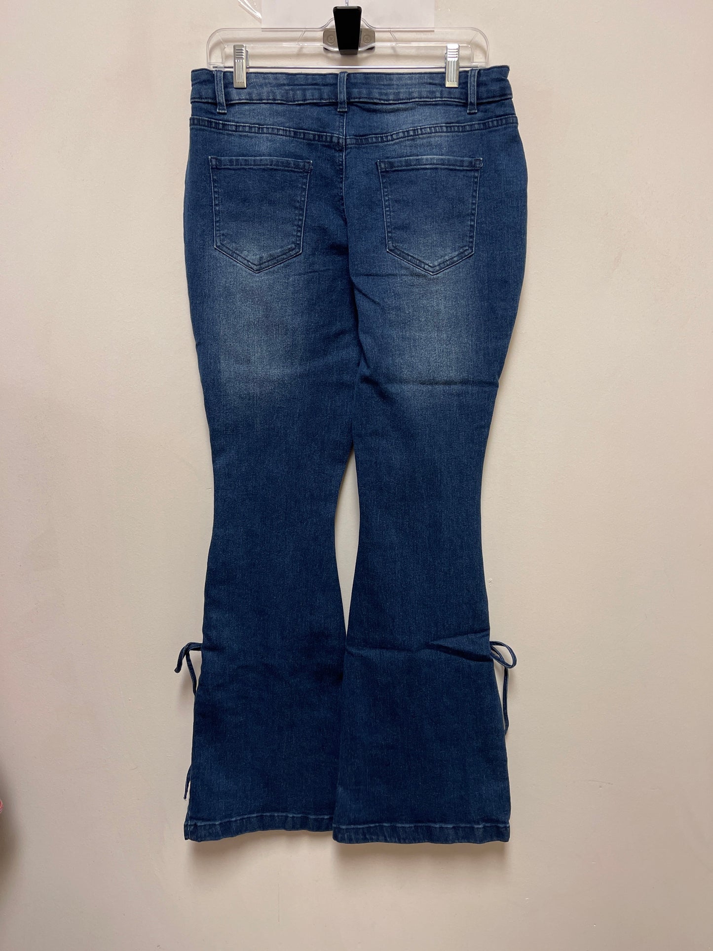 Jeans Flared By Venus In Blue Denim, Size: 14