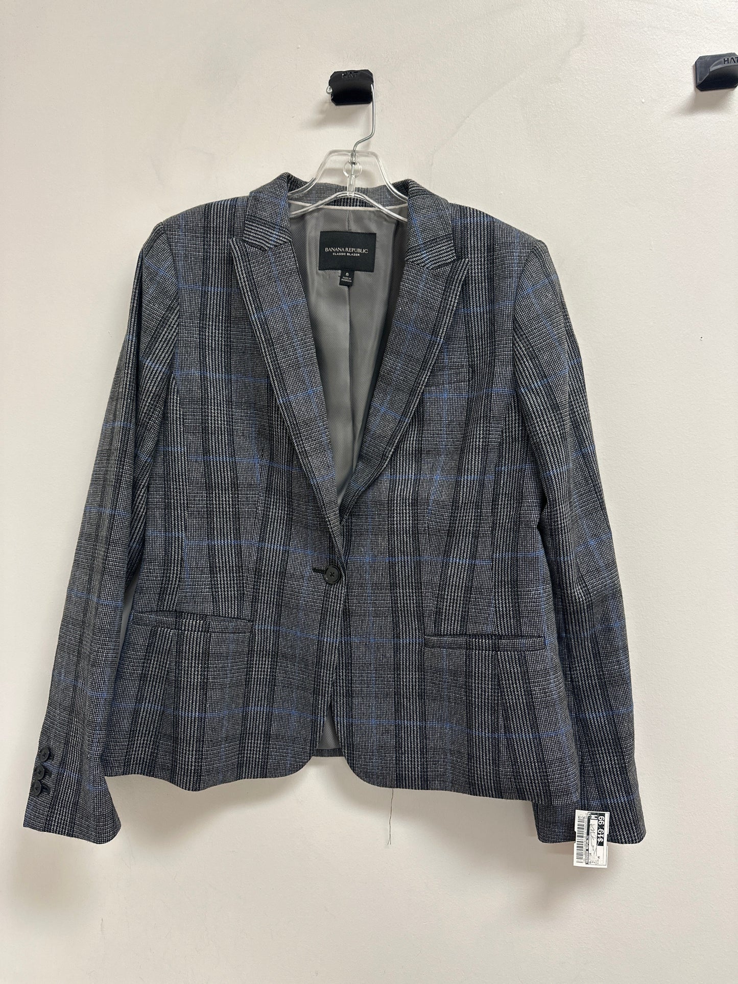 Blazer By Banana Republic In Black & Blue, Size: M