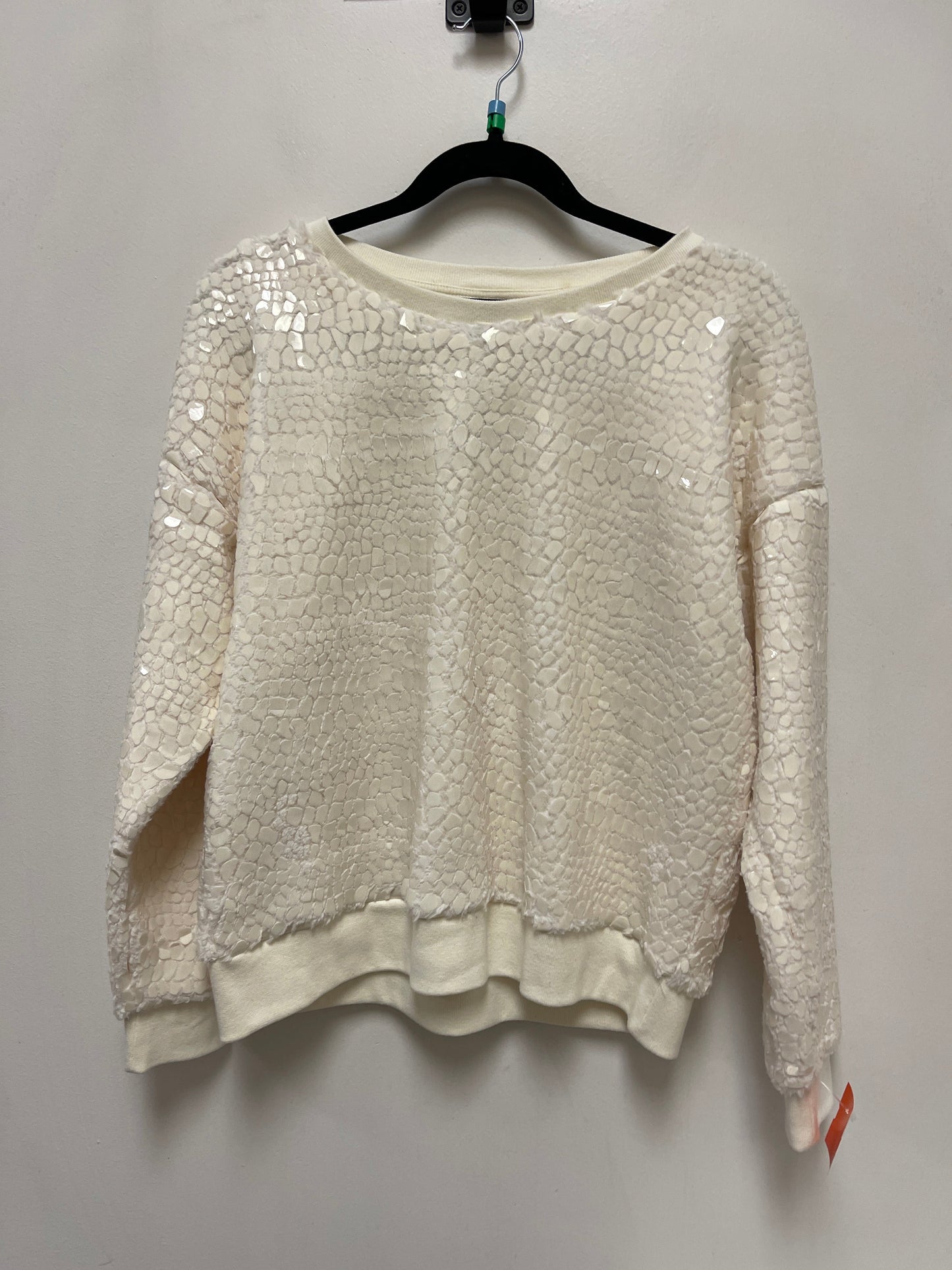 Sweater By Ann Taylor In Cream, Size: Lp