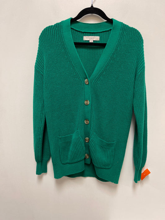 Sweater Cardigan By Loft In Green, Size: S