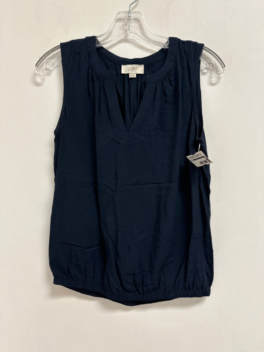 Top Sleeveless By Loft In Navy, Size: Xs