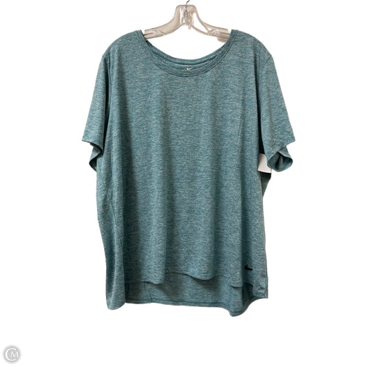 Athletic Top Short Sleeve By Nike In Blue, Size: 3x