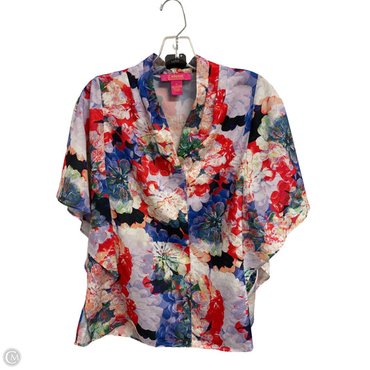 Top Short Sleeve By Catherine Malandrino In Floral Print, Size: M