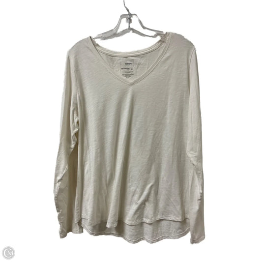 Top Long Sleeve By Sonoma In Cream, Size: Xl