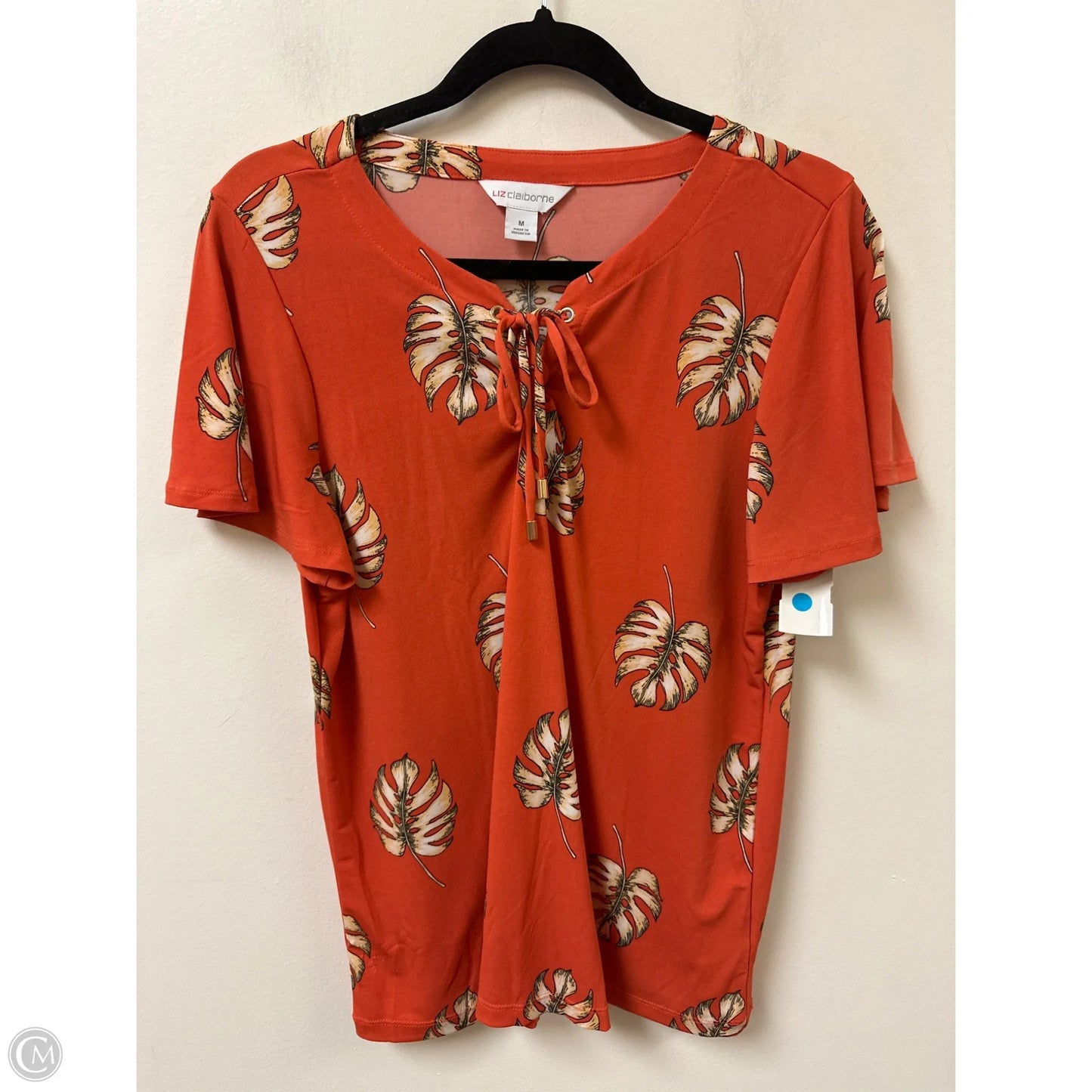 Top Short Sleeve By Liz Claiborne In Orange, Size: M