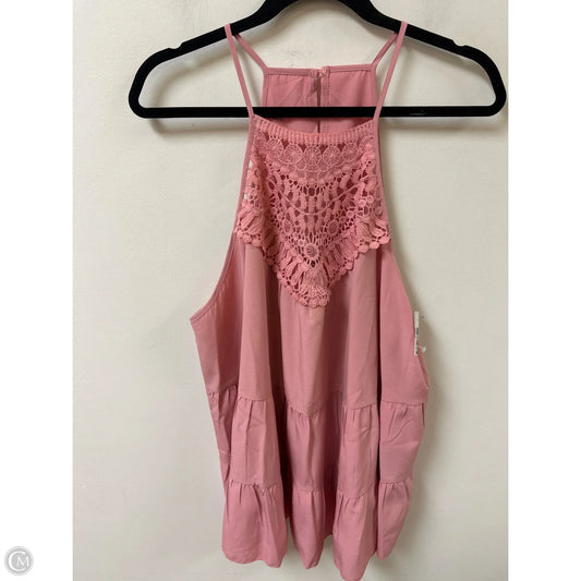 Top Sleeveless By Shein In Pink, Size: 3x