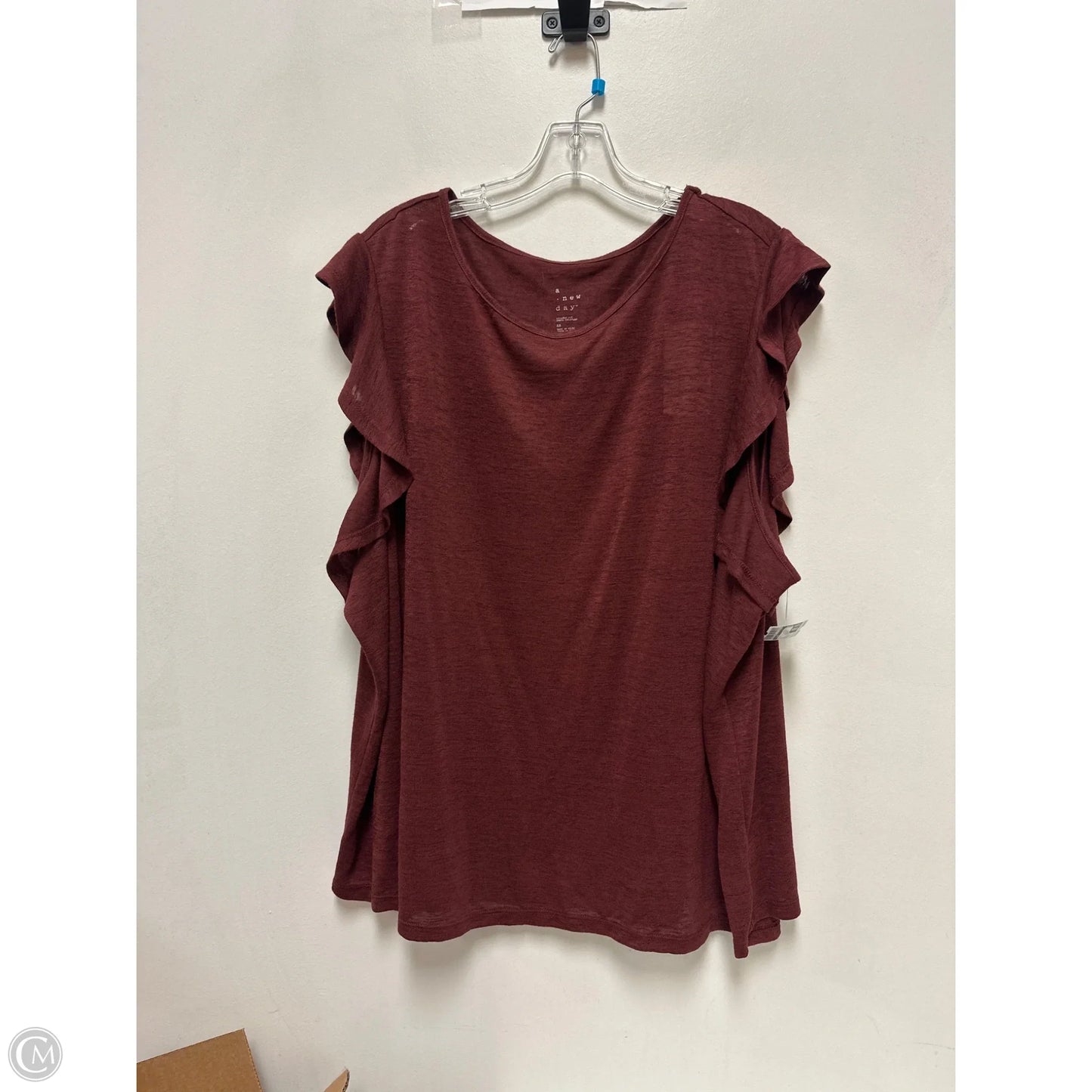 Top Short Sleeve By A New Day In Red, Size: 2x
