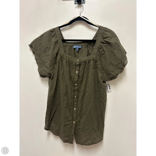 Top Short Sleeve By Democracy In Green, Size: M