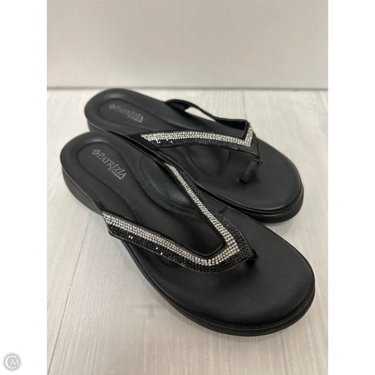 Sandals Flip Flops By Spring Step In Black, Size: 10.5