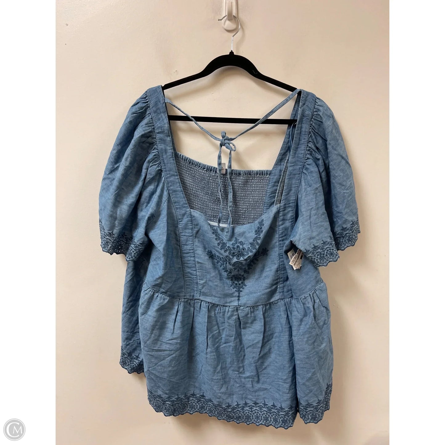 Top Short Sleeve By Old Navy In Blue Denim, Size: 4x