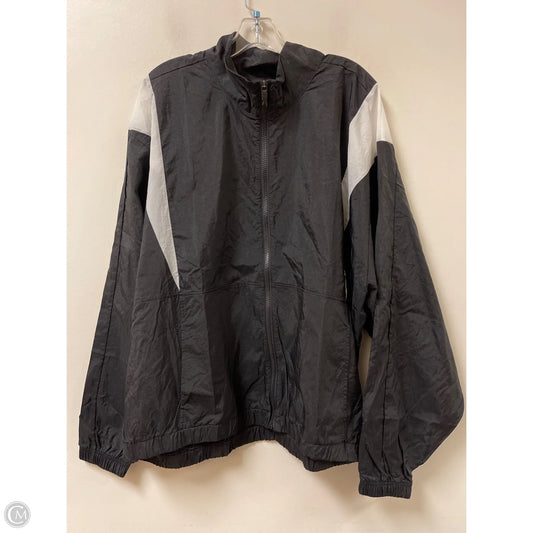 Athletic Jacket By Reebok In Black & White, Size: 3x