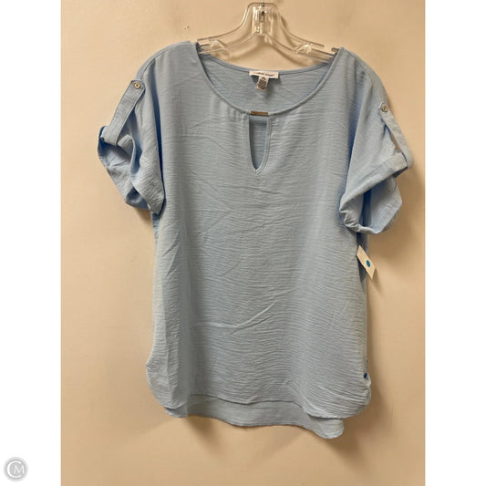 Top Short Sleeve By Calvin Klein In Blue, Size: M