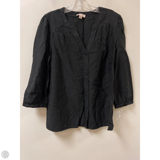 Blouse Long Sleeve By Knox Rose In Black, Size: M