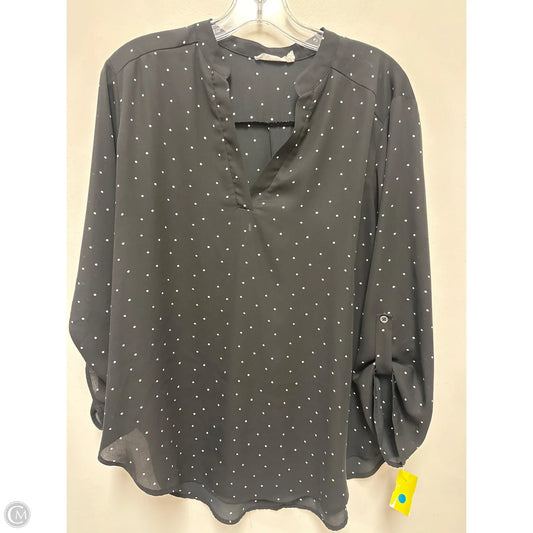 Top Long Sleeve By Lush In Polkadot Pattern, Size: Xl