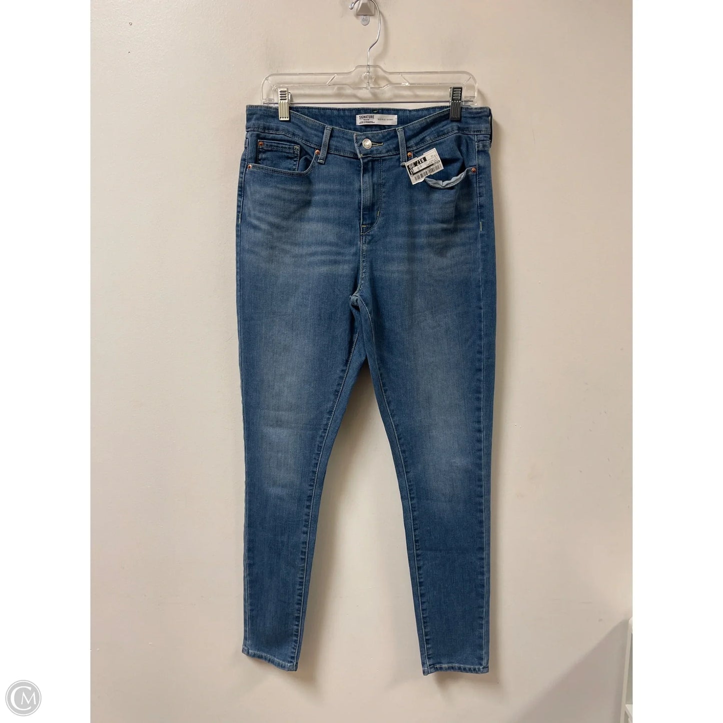 Jeans Skinny By Levis In Blue Denim, Size: 12
