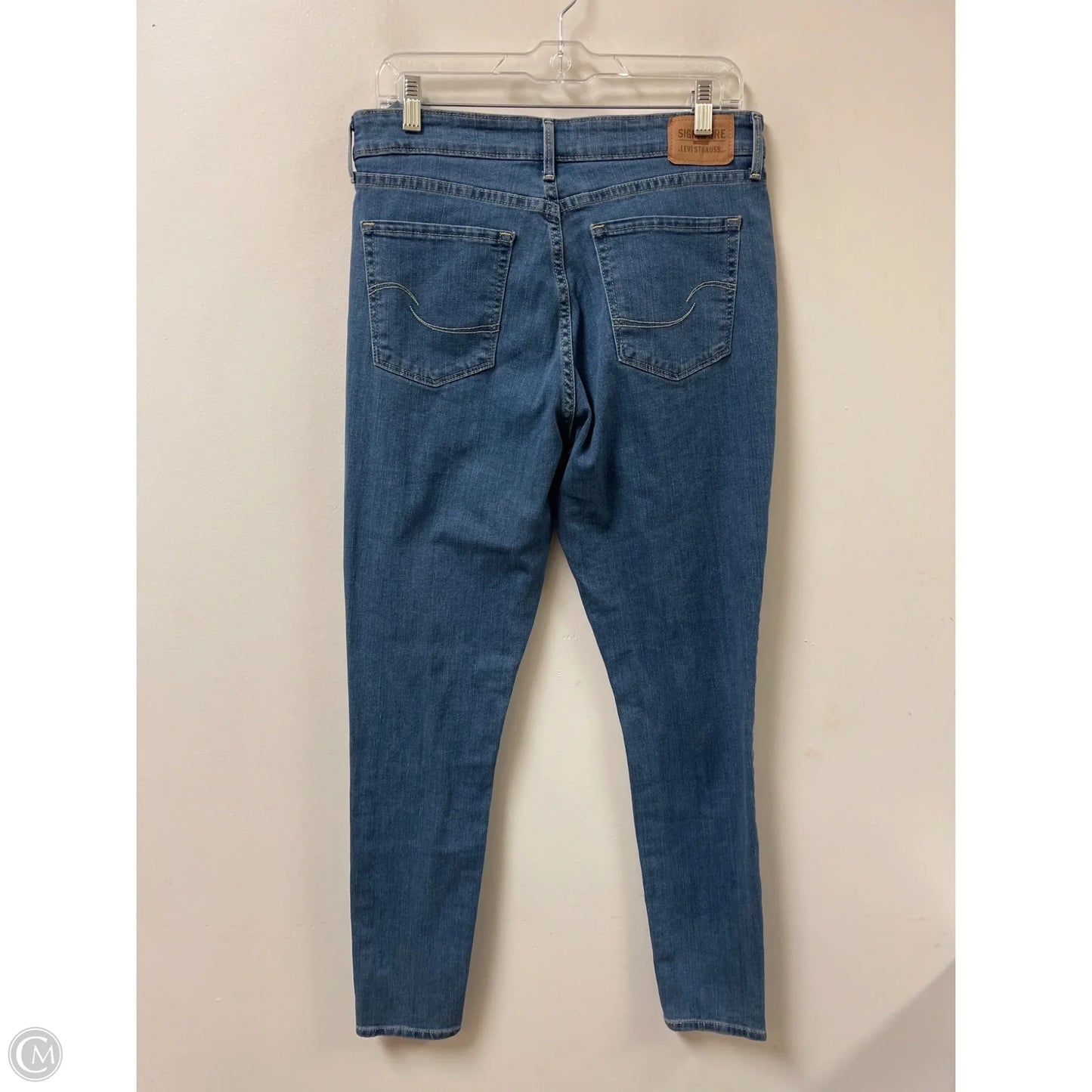 Jeans Skinny By Levis In Blue Denim, Size: 12