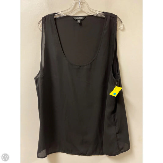Top Sleeveless By Lauren By Ralph Lauren In Black, Size: 2x