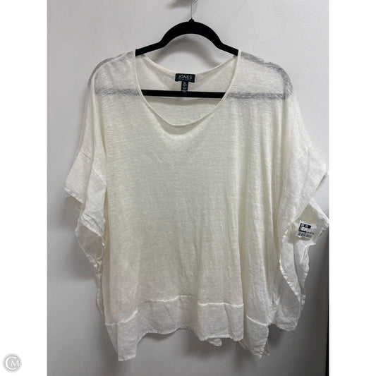 Top Short Sleeve By Jones New York In White, Size: L