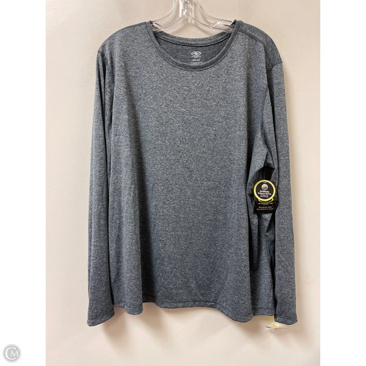 Athletic Top Long Sleeve Crewneck By Athletic Works In Grey, Size: 2x