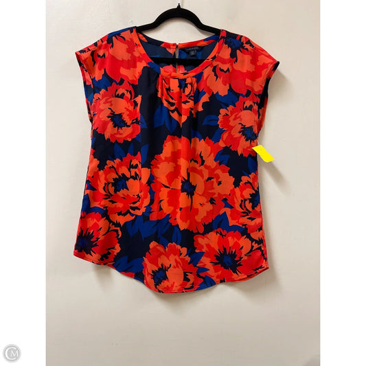 Top Short Sleeve By Tommy Hilfiger In Blue & Orange, Size: L