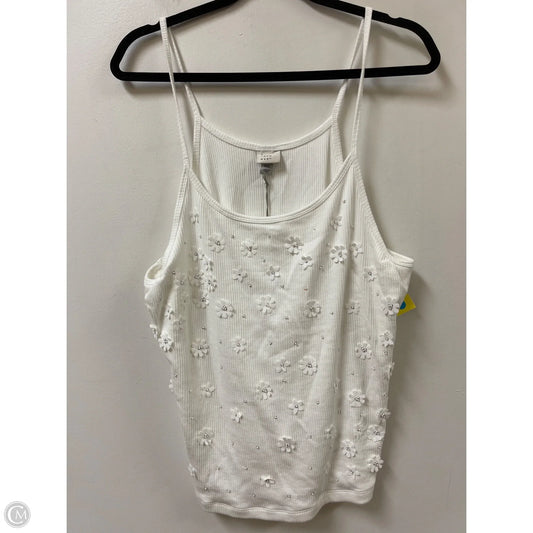 Top Sleeveless By A New Day In White, Size: 1x