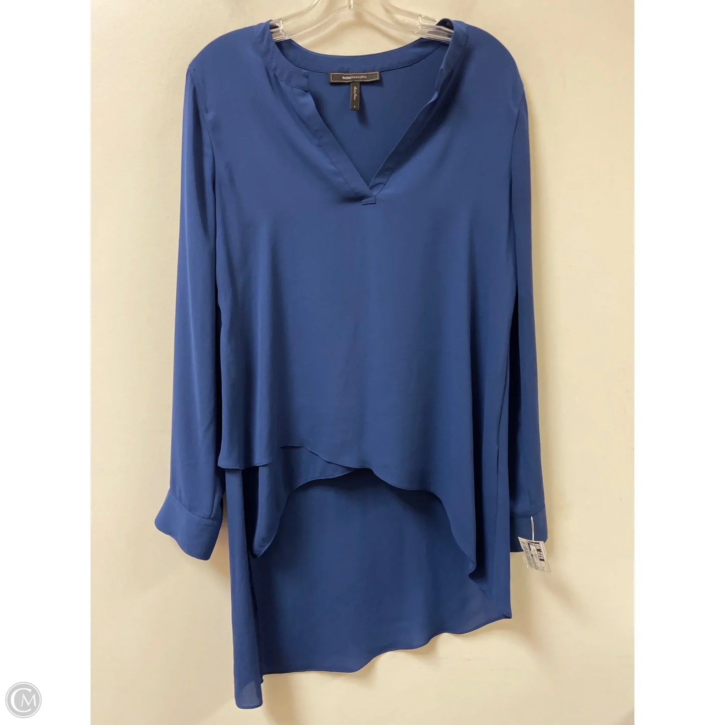 Tunic Long Sleeve By Bcbgmaxazria In Blue, Size: S