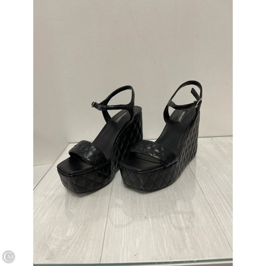 Sandals Heels Wedge By Nine West In Black, Size: 8